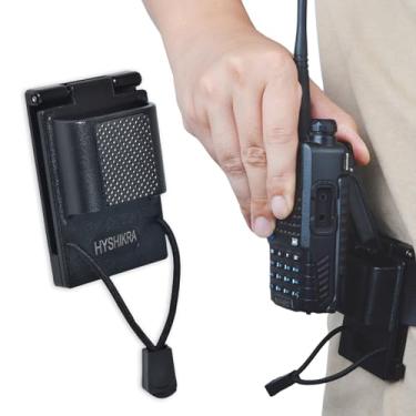 Imagem de Coldre de rádio tático universal para acessórios de cinto, suporte de clipe de cinto Walkie-Talkie para Baofeng Quansheng Retevis Kenwood Yaesu Midland HT