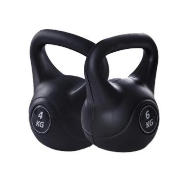 Imagem de Kit 2 Pesos Kettlebell Para Treino Funcional 4Kg E 6Kg - Ahead Sports