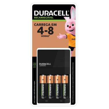 Imagem de Carregador de Pilhas Recarregáveis Duracell AA/AAA com 4 Pilhas AA Rec