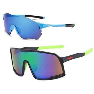 Imagem de Kit 2 Óculos Ciclismo Bike Esportivo Lentes Espelhadas Uv400