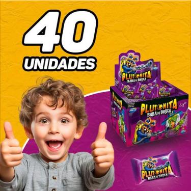 Imagem de Chiclete Plutonita Recheio Ácido Display Caixa com 40Un Cabeça de Abób