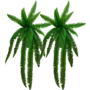 Imagem de Kit 2 Planta Artificial Samambaia Ornamental Exótica 1,10m