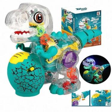 Imagem de Brinquedo Dinossauro Transparente Engrenagens Coloridas - TOYS