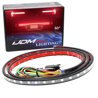 Imagem de iJDMTOY Barra de luz LED para porta traseira de porta-malas vermelha/branca de 150 cm como freio reverso, funções de luz de sinalização compatíveis com Ford GMC Chevy Dodge Toyota Nissan Honda Truck SUV 4x4