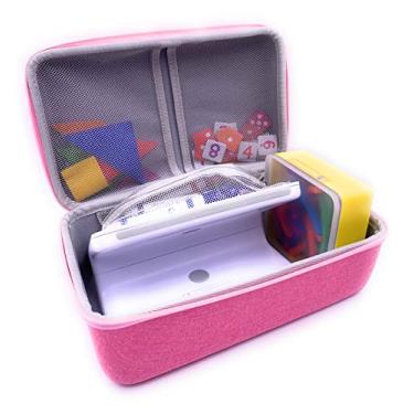 Imagem de Xcivi Estojo rígido para tablet Osmo Fire Little Starter/Genius Starter Kit com base de tablet Fire Tablet, organizador de armazenamento para OSMO Fire Base/Números/Palavras/Tangram (Rosa)