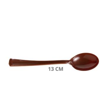 Imagem de Colheres p/ sobremesa 13cm pct c/ 50 un blue star, CHOCOLATE