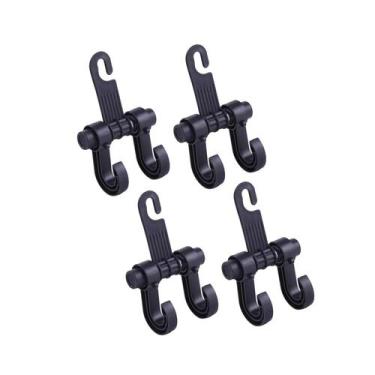 Imagem de Kit 4 Gancho Veicular Suporte Sacola Bolsa Compra Carro - Veon