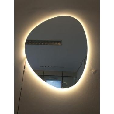 Imagem de Espelho orgânico iluminado com led quente 60x50cm TOUCH - Woodglass