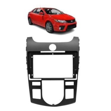 Imagem de Moldura 9 polegadas kia cerato 2010 a 2012 a/c digital preta