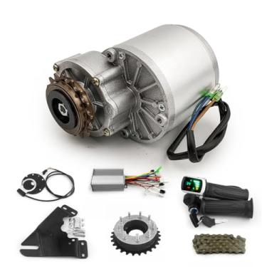 Imagem de L-faster DIY 250W 350W Solução barata Spokes Gear Sprocket PAS Motor sem escova de acionamento de corrente do lado esquerdo para E-Bicycle (kit de acelerador de chave 6, 36V350W)