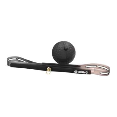 Imagem de Deevoka Bola de reflexo de boxe, bola de reflexo em corda com faixa de cabeça, bola de soco de reflexo para adultos, bola de reação para academia em casa, Bola Preta 20g