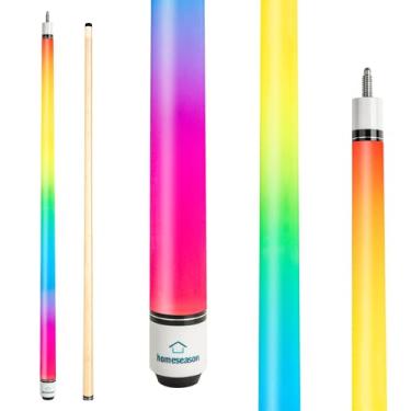 Imagem de Bastão de taco de sinuca de 147 cm, taco de bilhar com ponta de couro de fibra de 12,7 mm para iniciantes, comerciais e entretenimento doméstico (B)