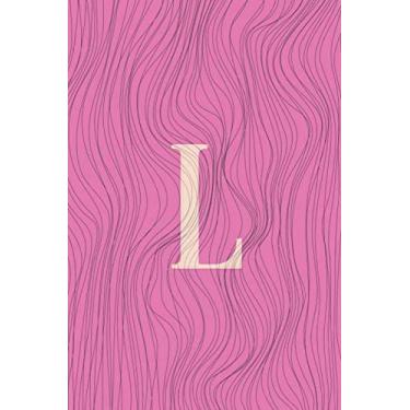 Imagem de L : Letter L Initial Monogram Notebook: - Pink Wave Marble | Blank Lined Notebook | Writing Notebook, Journal or Diary for Girls & Women - 120 Pages - Size 6x9