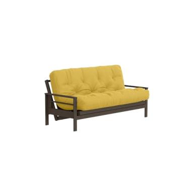 Imagem de Royal Sleep Products Novo colchão Futon de substituição sólida 9 camadas direto da fábrica Full/Queen feito nos EUA (mostarda, solteiro)