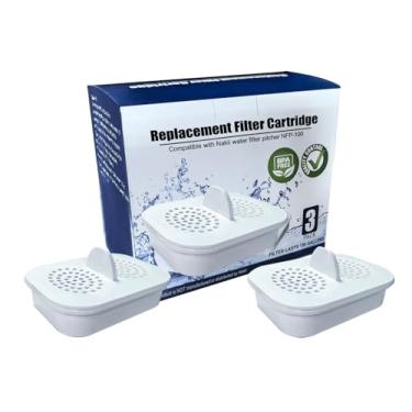 Imagem de Amazinpure Filtro dispensador de jarro de água NFP100 compatível com jarro de filtro Nakii NFP-100 XL18 xícaras de jarro de água, reduz o odor de cloro PFAS PFOA PFOS dura até 3 meses ou 150 galões