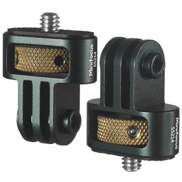 Imagem de MINIFOCUS Adaptador Gopro Para 1/4", 2Pcs Adaptador De Montagem De Tripé De Câmera De Alumínio, Suporte De Câmera Com Cabeça De Parafuso De 1/4" Para Gopro Hero 13/12/11/10/9/8, Insta360 X4/X3, Dji