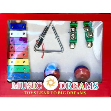 Imagem de Bandinha Rítmica Musicalização Infantil 6 Peças com metalofone - SONAT