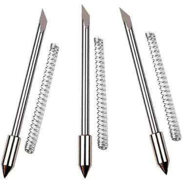 Imagem de 15 peças Graphtec CB09 plotter de corte 30 graus lâmina cortador de vinil pino faca ferramenta agulha 0,9 mm x 19 mm 30°