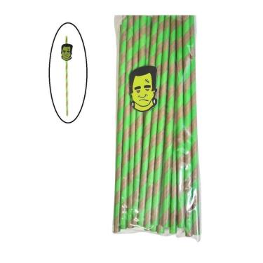 Imagem de Canudo De Papel Halloween Frankenstein Ou Fantasma 25 Un