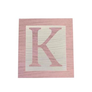 Imagem de Cubo Branco Letra Rosa Bebê com Aplique Festa Chá de Bebê Decoração 8x