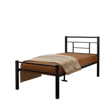 Imagem de Cama Solteiro Padrão Ferro Aço Quinto Pé 188x88 Resistente Reforçado Vintage Tubos Industrial