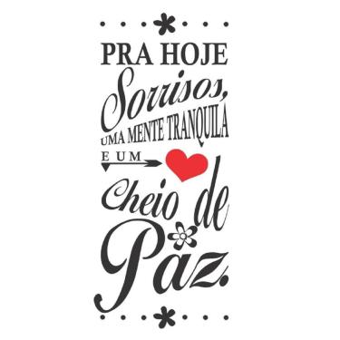 Imagem de Adesivo Decorativo de Parede Frase Para Hoje Sorrisos