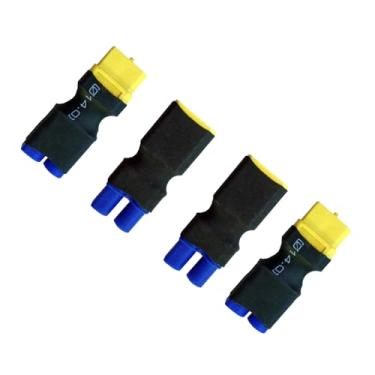 Imagem de LINSYRC 2 pares XT60 para EC3 Plug RC macho fêmea conector adaptador para RC FPV Drone Car Lipo NiMH carregador de bateria ESC (EC3 para XT60 (sem fio))