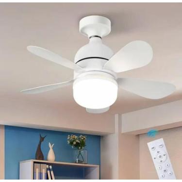 Imagem de Lampada Led Com Ventilador De Teto 5 Pás Controle Remoto Potente - FAN