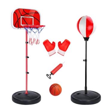 Imagem de Dynwave 2 em 1 Crianças de Basquete Infantil E Saco de Pancadas para Crianças, Idade 3 4 5 6 7 8 9 10+
