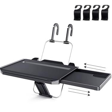Imagem de VRSCPUMG Bandejas de carro para comer comida-escritório, mesa de suporte para laptop de carro de 13 polegadas, mesa de carro para assento de passageiro, mesa de volante, universal para caminhão, van