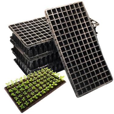 Imagem de Kit 10 Bandejas Sementeira 128 Células Quadrada Flexível Para Mudas Hortaliças, Ornamentais, Aromáticas e Outras - Nutriplan