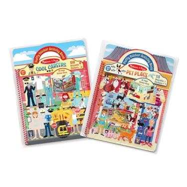 Imagem de Melissa & Doug Puffy Sticker Activity Books Set: Cool Careers and Pet Place
