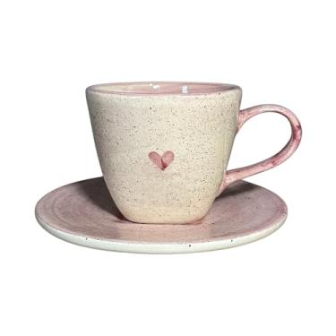 Imagem de Xícara de Chá Decorada 200ml Com Pires de Cerâmica