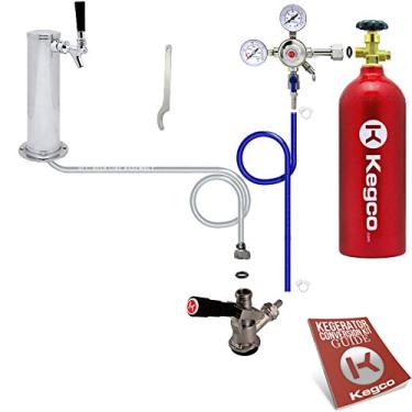 Imagem de Kegco Kit de conversão Kegerator de torre padrão BF STCK-5T com tanque de CO2 de 2,2 kg, padrão