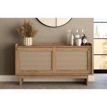 Imagem de Buffet de Sala Jantar Átria 1295 c/ 2 Portas c/ Tela Noce/Tela Sintetica - Carraro