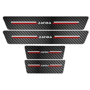 Imagem de Kit Soleira Protetora Porta Premium Red Carbono  -   Zafira - Jhow Ade