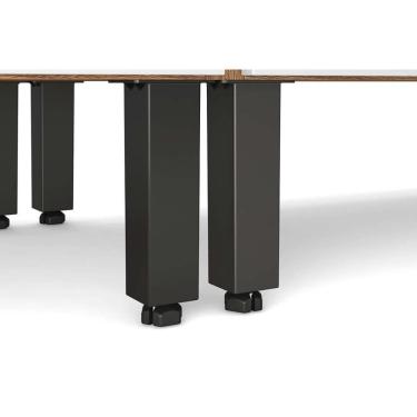 Imagem de Gabinete De Cozinha Modulado Balcão Firenze 3 Portas E 2 Gaveta S- Tampo P-pia 120cm Avena-grafito