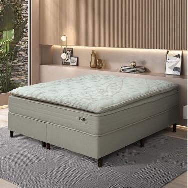 Imagem de Conjunto Colchão Mola Ensacada E Base Box Queen 73x158x198cm Bella Boucle Yescasa Nude