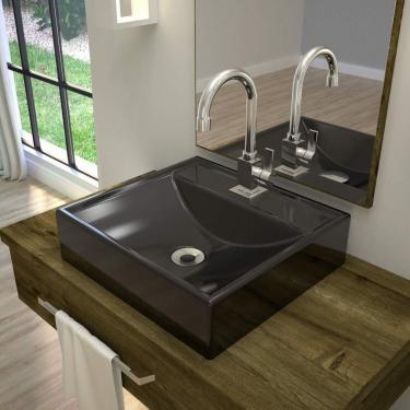 Imagem de Kit 3 Cubas Para Banheiro Q39w Ravena Compace Preto