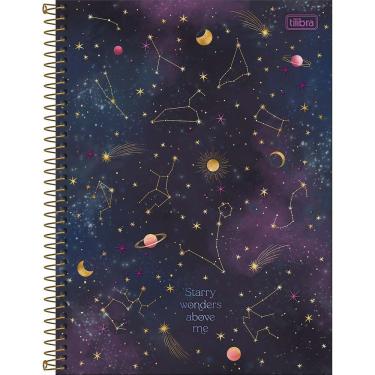 Imagem de Caderno Universitário Magic Tilibra Capa Dura Espiral - 1 Matéria 80 Folhas Strary Wonders Abave Me