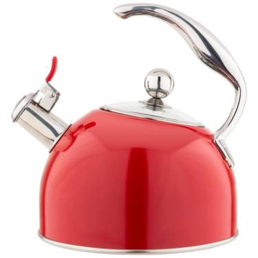 Imagem de Chaleira de Chá 2.5L em Aço Inoxidável com Apito, VIKING CULINARY 40018 9339RC, Vermelho