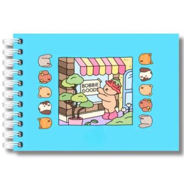 Imagem de Livro de Colorir Bobbie Goods Caderno de Pintar Capa Dura Azul ou Rosa