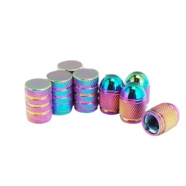 Imagem de 4pcs Caps de Haste de Válvula de Alumínio de Alumínio 4pcs - Tampa Válvula de Roda à Prova de Poeira Conjunto para Carros, Caminhões e Bicicletas -