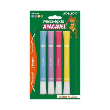 Imagem de Marca Texto Apagavel C/4 Unds Cores Leo E Leo 94143