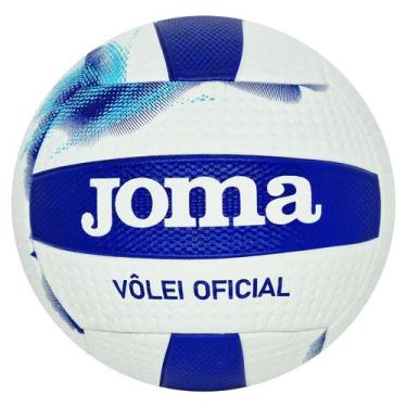 Imagem de Bola Volei Joma Núria Tam 5 Branco Azul Amarelo