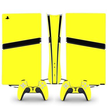 Imagem de Adesivo Skin para PS5 Pro Digital Edition, decalque de vinil, capa protetora para console de jogos e controle (amarelo)