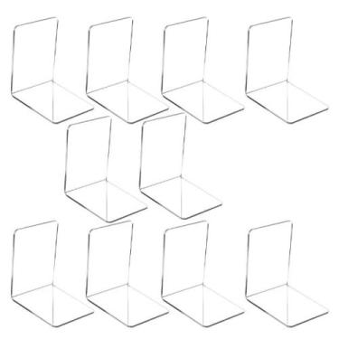 Imagem de Bibliocanto Cristal Suporte Apoio Livro Aparador Lateral Para Estante 