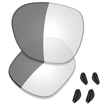 Imagem de SAUCER Lentes de reposição premium e protetores de nariz para óculos de sol Oakley Overtime OO9167 | Overtime Low Bridge Fit OO9210 High Defense - Photochromic Activated