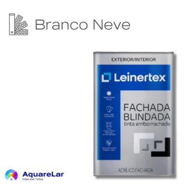 Imagem de Fachada Blindada Emborrachada Leinertex Fosco 18L, BRANCO NEVE