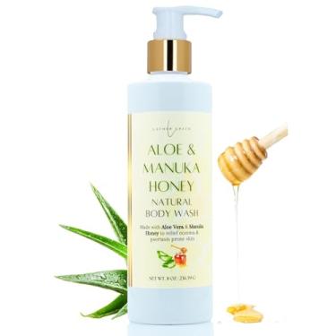 Imagem de LatherGreen Sabonete Líquido Natural com Aloe Vera e Mel de Manuka – Hidratação e Cuidado para Pele Sensível, 8onças